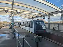 The latest generation of rolling stock departing from the South Terminal