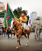 Brazilian gaúcho with typical clothing at the 2006 Farroupilha Parade.