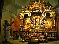 Gaura Nitai shrine at ISKCON temple, Delhi.