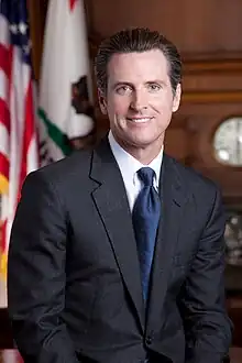 Gavin Newsom, Governor of California.