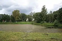 A pond in the center of the town of Gavrilov-Yam, the administrative center of the district