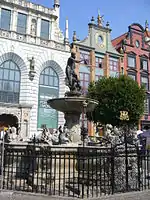 Neptune's Fountain in front of the Artus Court