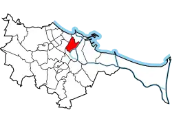 Location of Letnica within Gdańsk