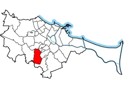 Location of Ujeścisko-Łostowice within Gdańsk