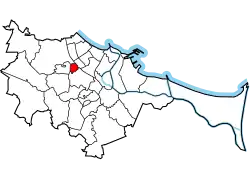 Location of Strzyża within Gdańsk