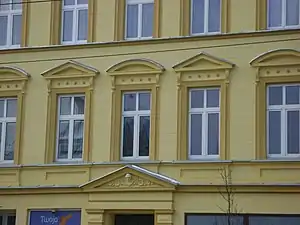 View of the first floor and the frontispiece