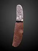 The Gebel el-Arak Knife; 3300-3200 BC; handle: elephant ivory, blade: flint; length: 25.8 cm