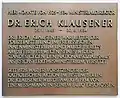 Klausener Memorial Plaque in Keithstrasse 8, Schöneberg, Berlin