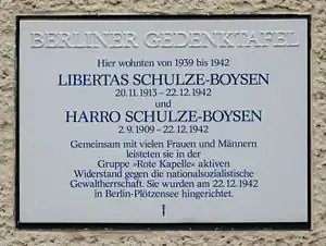 Berlin memorial plaque in the Westend, Berlin