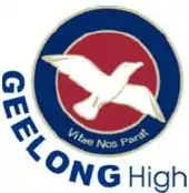 Geelong High School crest. Source: www.geelonghigh.vic.edu.au (Geelong HS website)