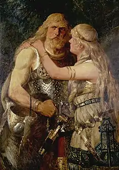 Arminius says goodbye to Thusnelda (1884)