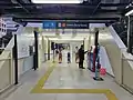 Fare gates at the BRT station entrance