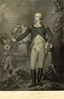 Gen. Washington, on the battle field at Trenton, engraving by William Warner Jr., 1845