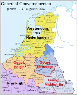 Location of Provisional Government of Belgium (1814–1815)