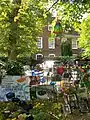 Part of the former village green which became a temporary memorial garden after the death of George Michael