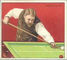 Image 11Cigarette card, c. 1911, showing George Sutton playing balkline (from Carom billiards)