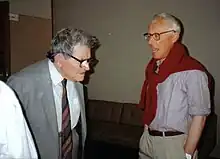 George Davie with Dr. Vincent Hope in 1996