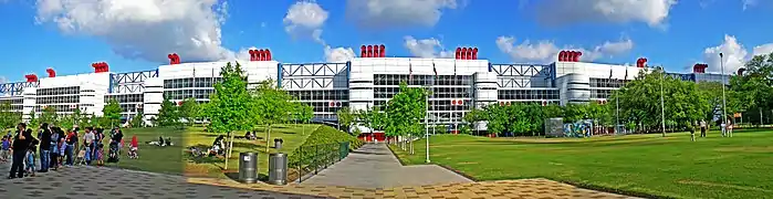 A view of the GRB from Discovery Green (prior to 2016 renovation)