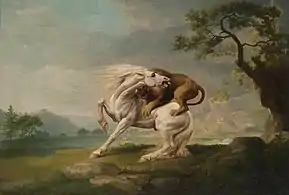 A Lion Attacking a Horse (1765) oil on canvas, 69 x 100.1 cm., National Gallery of Victoria