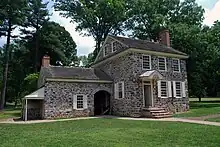 Image 64Washington's headquarters in Valley Forge, Pennsylvania, which is still standing, is one of the centerpieces of Valley Forge National Historical Park. (from Continental Army)