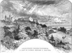 Georgetown University campus in 1858