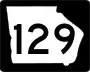 State Route 129 marker