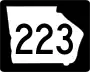 State Route 223 marker