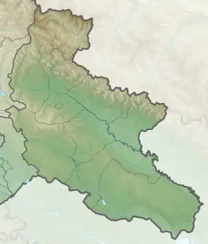 Map showing the location of Ilto Managed Reserve