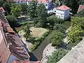 Aerial view, North side, Krämerbrücke, 2006