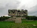 Backsight of the "Fight and Martyrdom" monument in Majdanek