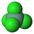 Germanium tetrachloride - space-filling model