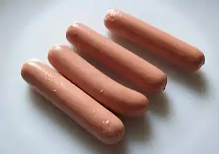 Vegetarian hot dog sausages from Germany