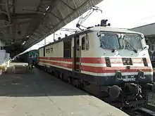 Ghaziabad based WAP 5 getting ready to haul the Garib Rath Express