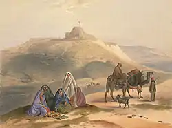 An 1848 lithograph showing Ghilji nomads in Afghanistan