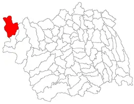 Location in Bacău County