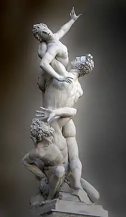 Abduction of a Sabine Woman, 1579–1583. Loggia dei Lanzi, Florence