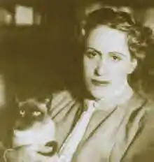 Gianna Manzini with her cat.