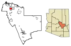 Location of Payson in Gila County, Arizona