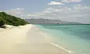 Image 77The beach at Gili Meno with Lombok in the distant background (from Tourism in Indonesia)