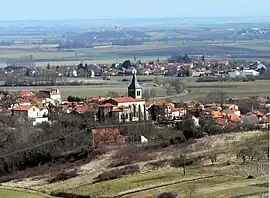 Village of Gimeaux seen from the south-west (DR 411 Prompsat)