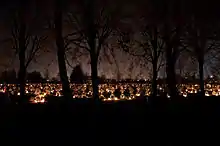 Image 144Lithuanian cemetery at All Souls night (from Culture of Lithuania)