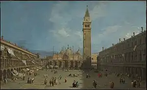 Piazza San Marco with the Basilica (1720) by Canaletto