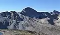 from Bishop Pass. (The top of Devils Crags visible to the right)