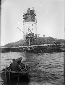 Gjæslingan Lighthouse (pictured in early 20th century) in Nord-Trøndelag County