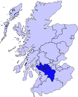 Location of Glasgow City Region