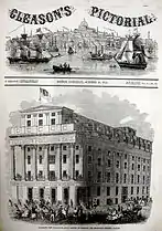 Issue for 18 October 1851, showing Gleason's Publishing Hall, Tremont Street, Boston