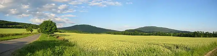 View of the Gleichberge from Haina