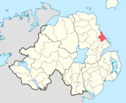 Location of Glenarm Upper, County Antrim, Northern Ireland.