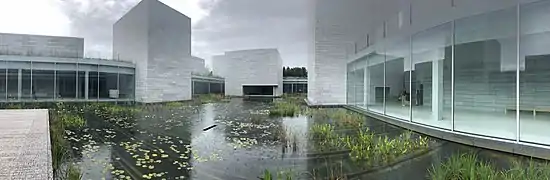 Pavilions interior courtyard panorama