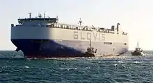 Glovis Sunrise arriving in Fremantle, Australia, not long before sunset in September 2015